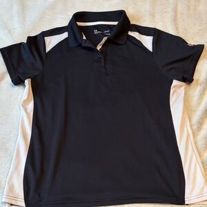Woman’s Under Armour Black and White Polo Shirt